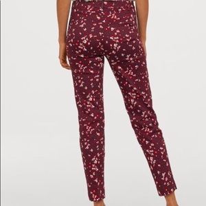 Maroon floral pantalon